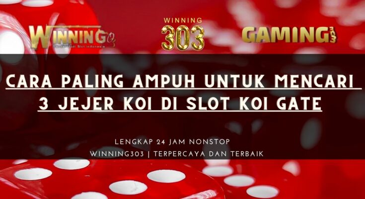 Cara Paling Ampuh Untuk Mencari 3 Jejer Koi Di Slot Koi Gate